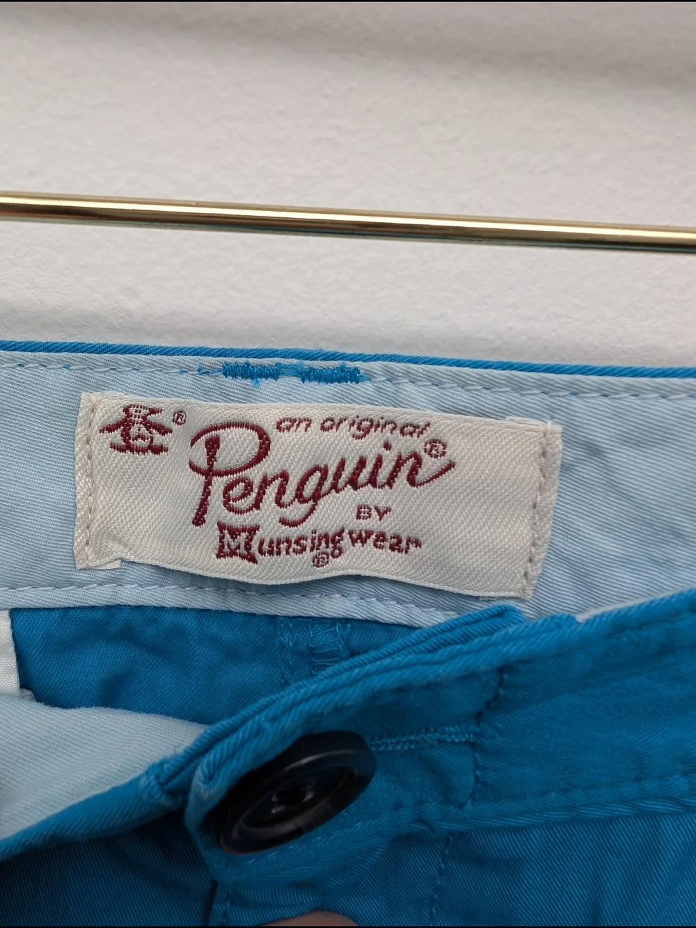 Original Penguin Bright Blue Flat Front Chino Shorts